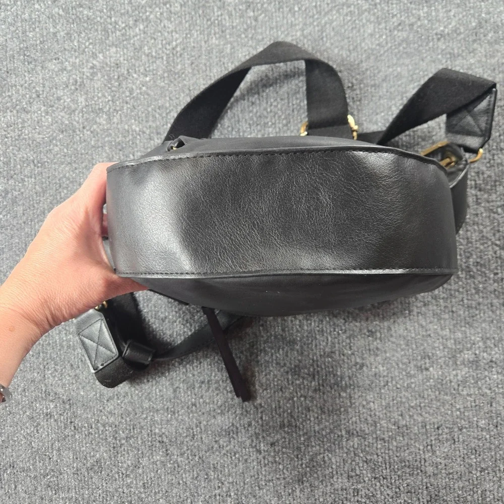 Unbranded Hobo Bag Women Medium Black Excellent Crescent Crossbody (A1)